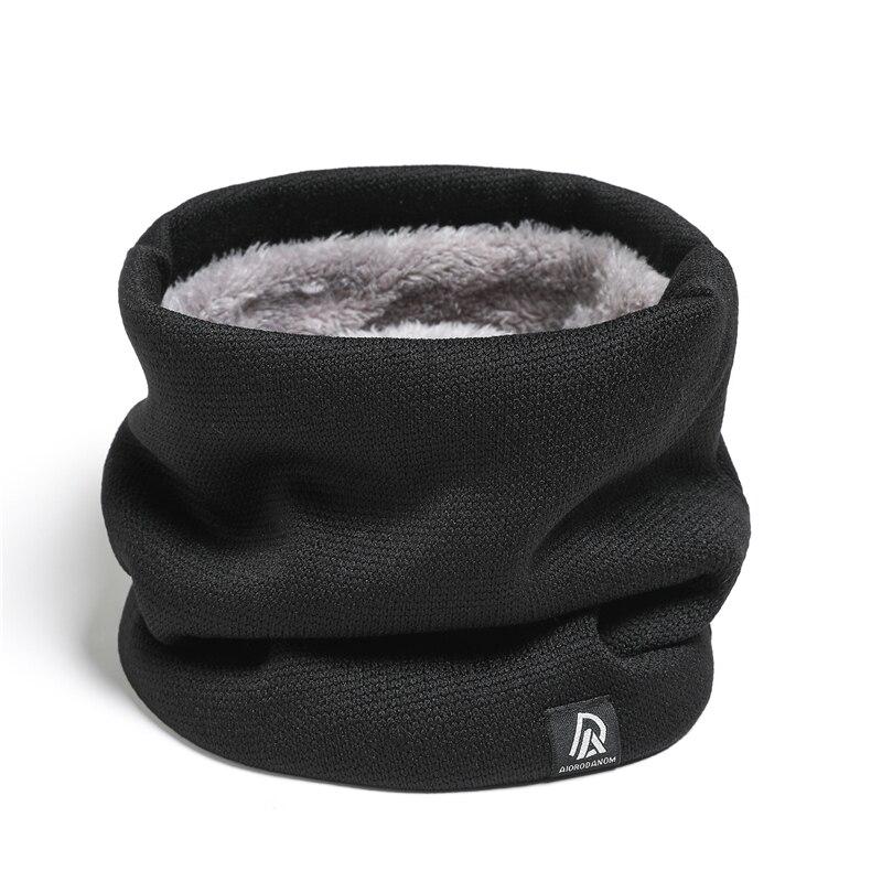 

Unisex Solid Cashmere Plush Warm Winter Ring Scarf Women Men Knitted Full Face Mask Snood Neck Scarves Bufanda Thick Muffler New