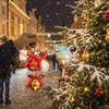 Schleifenknoten Leuchtende Glocke Ornament mit Gewebtem Band Weihnachten Hängendes Schmuckstück Fensteraufhängung
