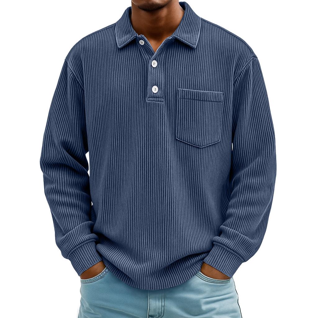 Men's  Loose  Lightly  Ripe  Leisure  Stripes  Retro  Long  Sleeves  Upper  Garment