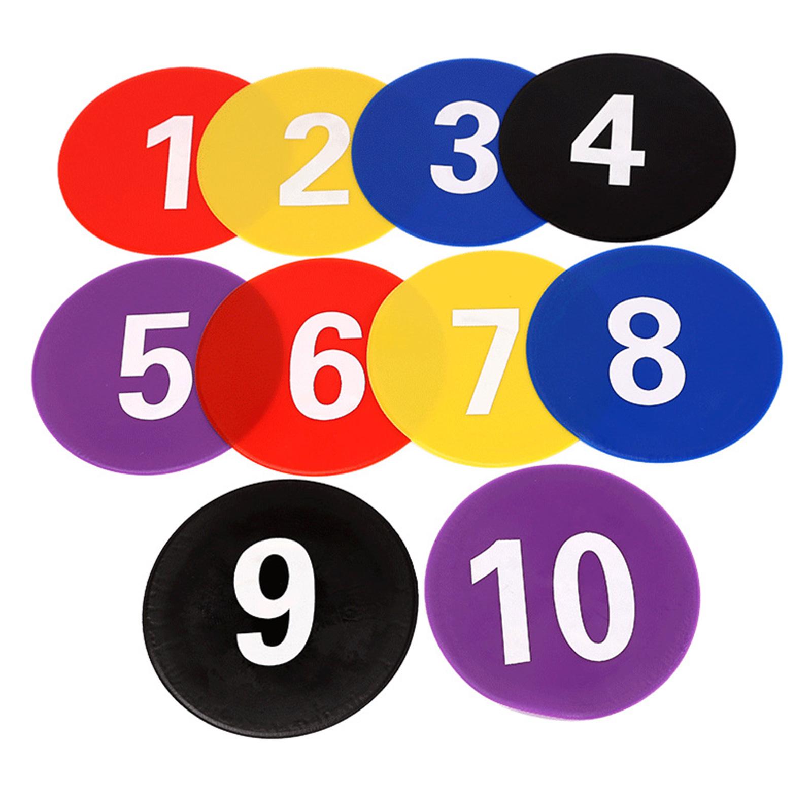 

Пронумерованные напольные маркеры для разметки, футбольные плоские диски, футбольные нескользящие напольные маркеры, мат для тренировки работы ног, простые в использовании разноцветный