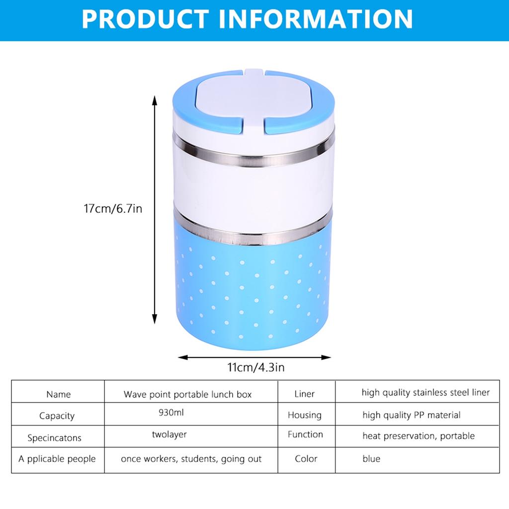 Cutie de prânz termoizolantă din oțel inoxidabil cu 2 straturi, recipient pentru alimente, recipient pentru alimente fierbinți cu strat dublu, cutie de prânz termică
