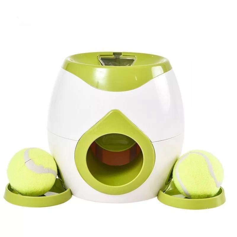Smart Dog Tennis Food Reward Machine Interactive Training Snack Dispenser Ball Launcher Fun Interactive Dog Toy зелёный