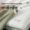 MINISO Men's Fleece-Lined Waffle Texture Long Sleeve Tee