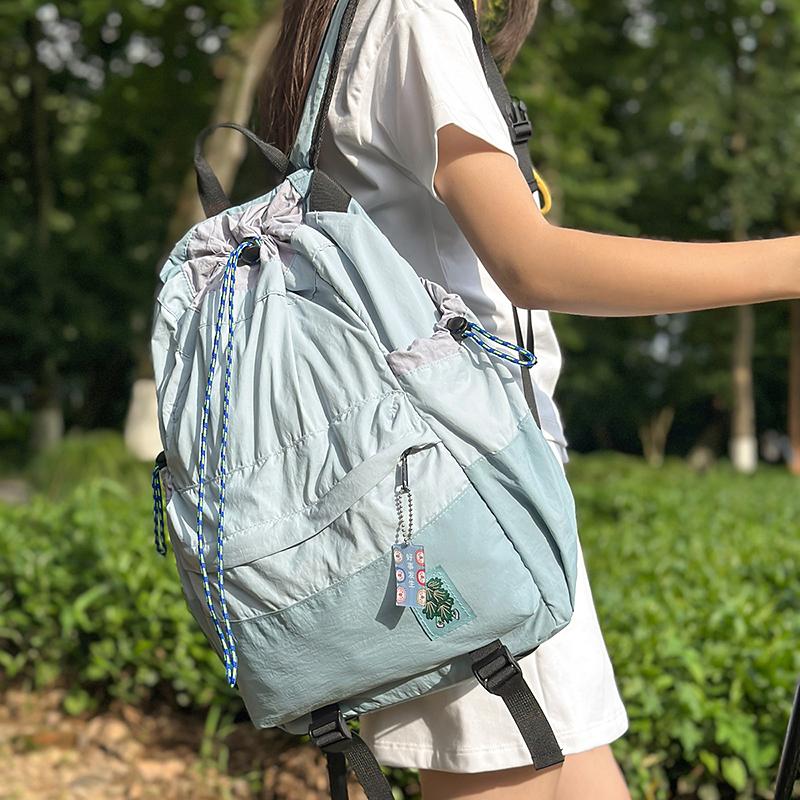 Sport Lightweight Backpack Student Schoolbag Drawstring Backpack