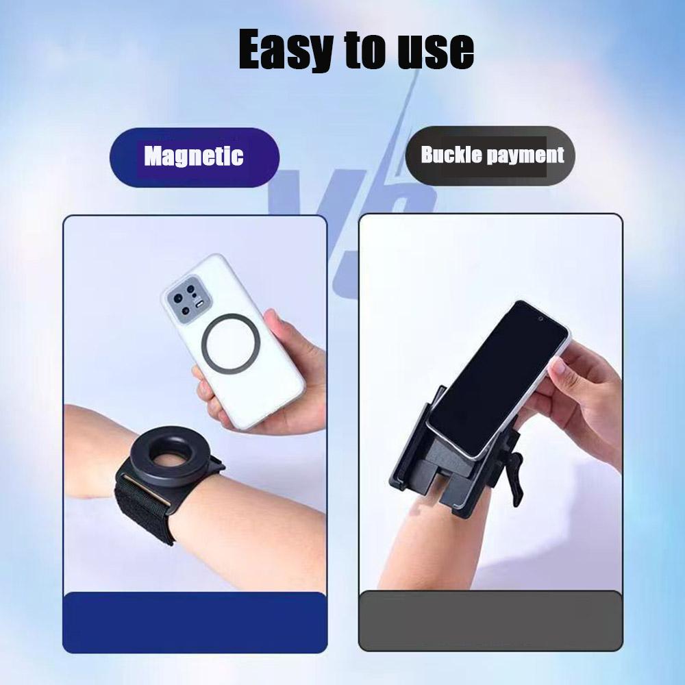 Universelles magnetisches Armband-Handyhalter für Magsafe iPhone 15 14 13 12 Pro Max Plus Armbandständer für Radfahren Live VLOG