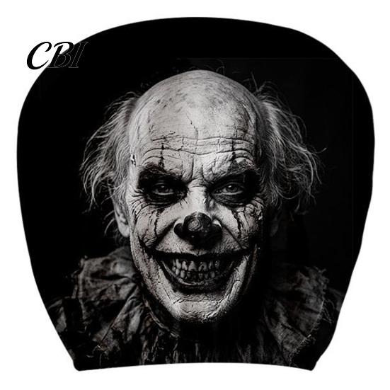 Spooky Theme Car Decoration Funny Headrest Covers, Ghost Skull Print Decorative Covers for Cars Seat Protector, Universal Breathable Auto Interior
