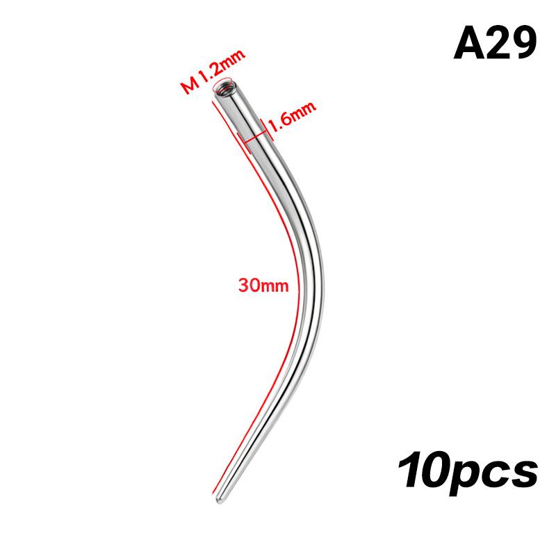 Piercing Insertion Pin Taper Guide Rod Tool 10Pcs Stainless Steel for Safe Nose Lip Navel Body Piercing Stretching