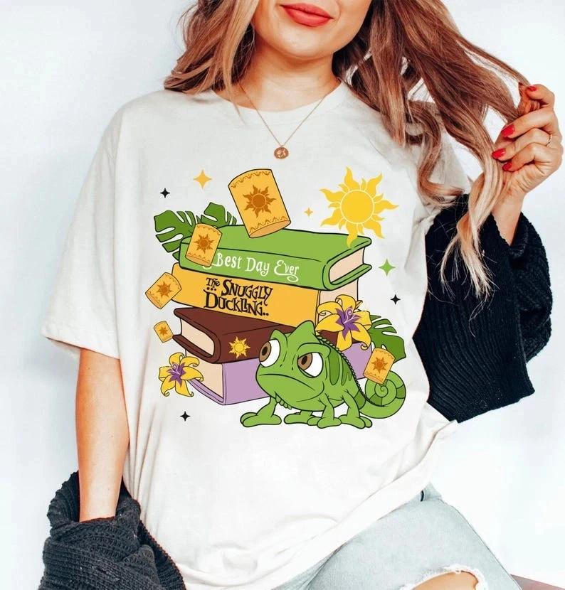 Tangled Pascal Sun Lantern With Books Gift For Book Lovers Tshirt Unisex Unisex S