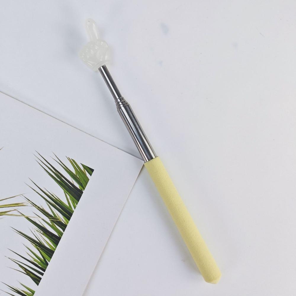 

INS Stainless Steel Teaching Pointer Macaron Color Retractable Reading Sticks Luminous Finger Teaching Stick Students/Teachers светло-желтого