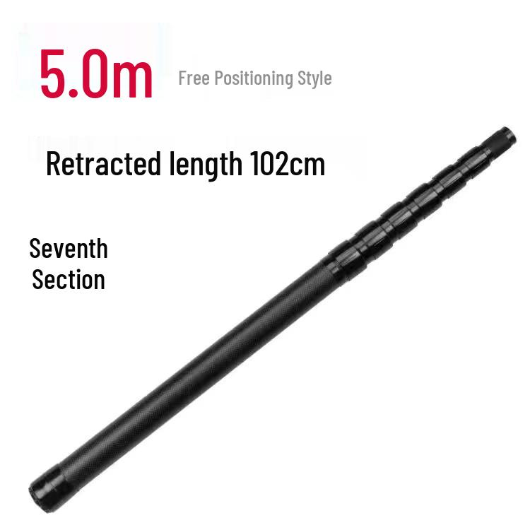 Adjustable Carbon Fiber Landing Net Pole with Screen Support