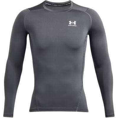 T-shirt à manches longues raglan col rond ajusté HeatGear avec logo pour homme tops 1361524-025