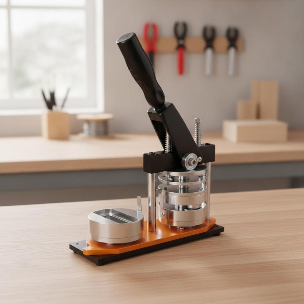 Pin Badge Press Manual Badge-Making Machine Benchtop for Crafters