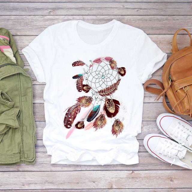 GMXIA женские модные повседневные летние весенние футболки с круглым вырезом и рисунком — фото 14