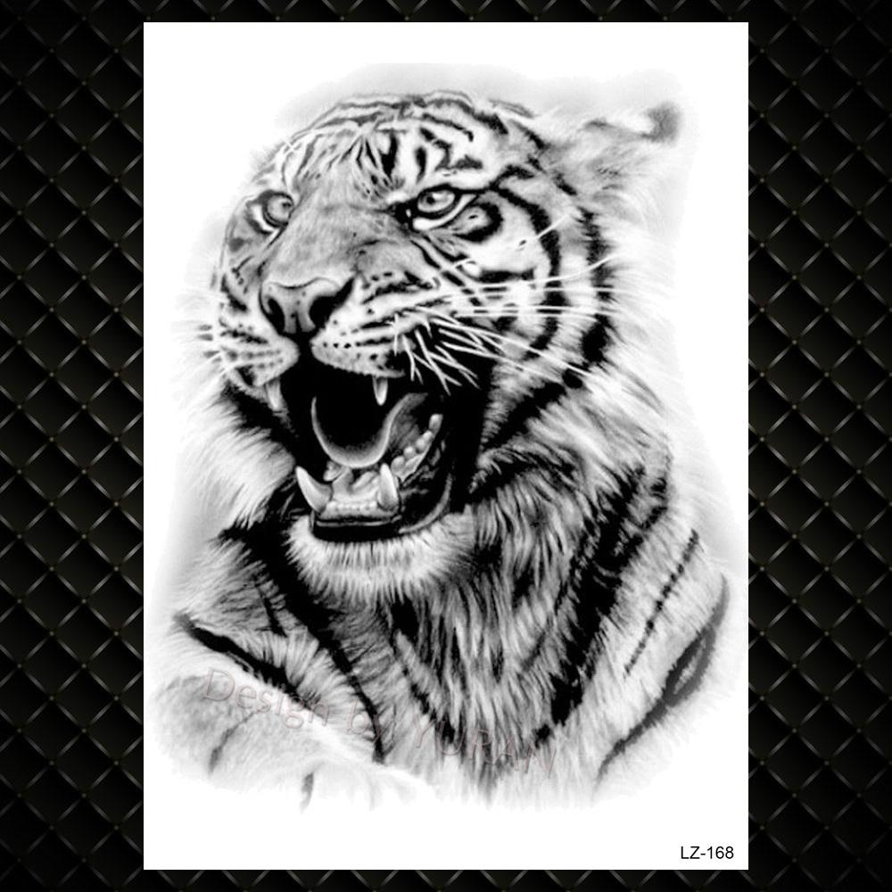Night Forest Werewolf Tattoos For Men Women DIY Realistic Temporary Tattoos Geometric Fake Wolf Scorpion Tatoo Paper Stickers
