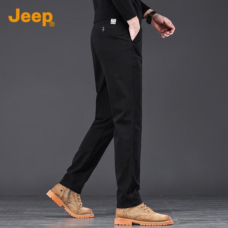 JEEP Men's 2025 Autumn Loose Straight Leg Cotton Blend Casual Pants