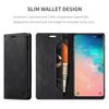 Premium Vintage Leather Wallet Case for Samsung Galaxy S10 / S10+ / S10 Plus - Flip Cover with Card Slots, Shockproof Retro Style (4 Colors)