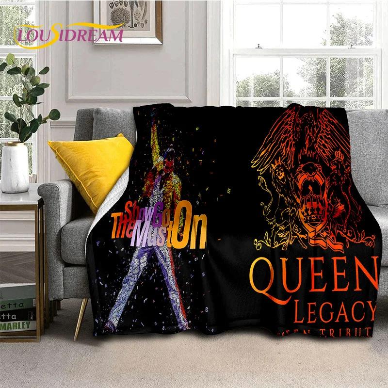 Klassiker Queen-Rockband Freddie Weiche Flanelldecke für Betten Schlafzimmer Sofa Picknick, Überwurfdecke zum Zudecken Outdoor-Freizeit Geschenk