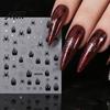 Easy Application Nail Art for Novices Halloween Stickers, Glitter Gothic Bat Decals, Creative DIY Consumables Self-Adhesive Accessories Women