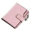 Multi-Card Female Short Wallet Leather Simple Solid Color Coin Pockets Purse Clutch