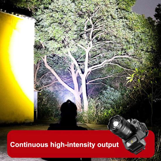 Smart Sensor Headlamp Work Light Control Outdoor LED Rechargeable Zoomable with Motion Fishing
