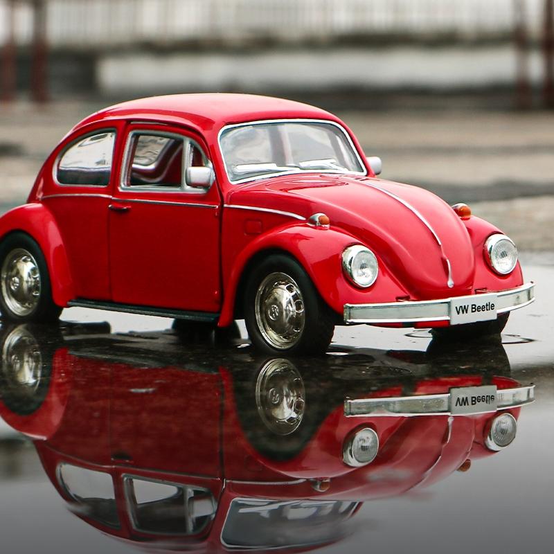 Retro Klasický 1967 Volkswagen Brouk 5palcové kovové auto Simulace Odlévaný a Hračka Vozidlo RMZ city 1:36 dárků ze slitinových modelů pro děti