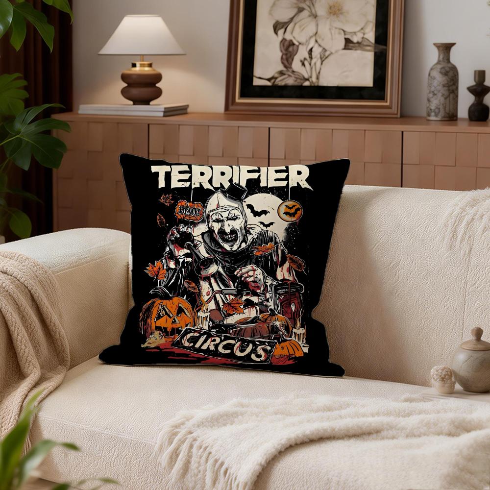 

Horror Terrifier Cushion Cover Cushion Cover Set 4Pcs 50x50 45x45 40x40 Pillowcase Decorative Sofa Home Decor 30X30cm