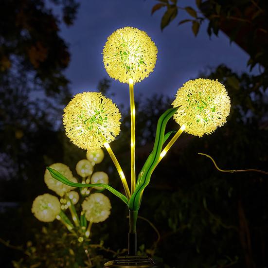Garden Light Dandelion Design Small Size Lightweight Yard Light Energy-efficient Weatherproof Solar Light Outdoor Decor