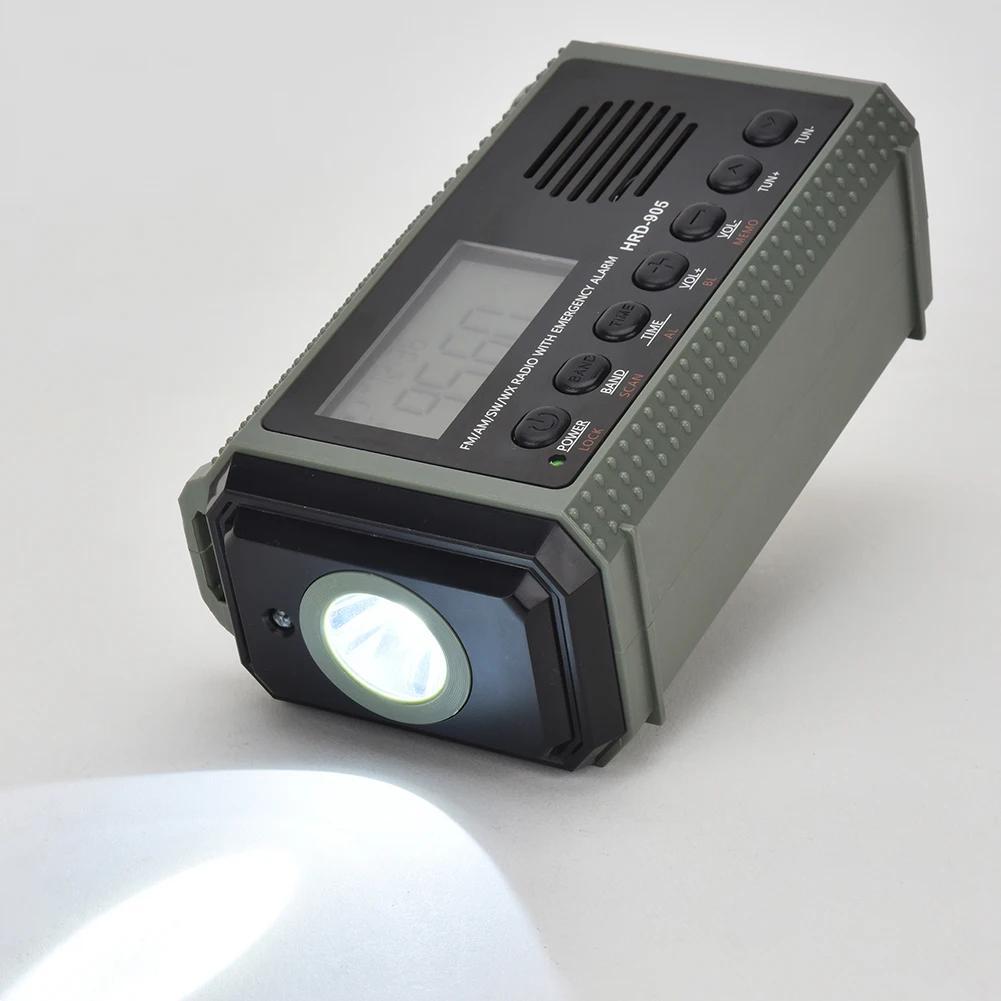 Solar Hand Crank 10000MAh Portable Radio AM FM SW NOAA Weather Radio Outdoor Emergency Charger Camping Equipment Survival Tool