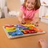 Melissa & Doug Wooden Dinosaur Toy Interlocking Puzzle, Thick, 7 Pieces, Authentic, Product Number 3747