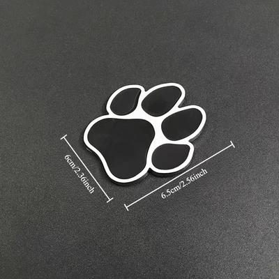 Autocollant Empreintes de Patte de Voiture 2 Pièces - Emblème Badge Animal Patte Métal 3D, Autocollants Empreinte de Patte d'Ours, Autocollants Patte de Voiture