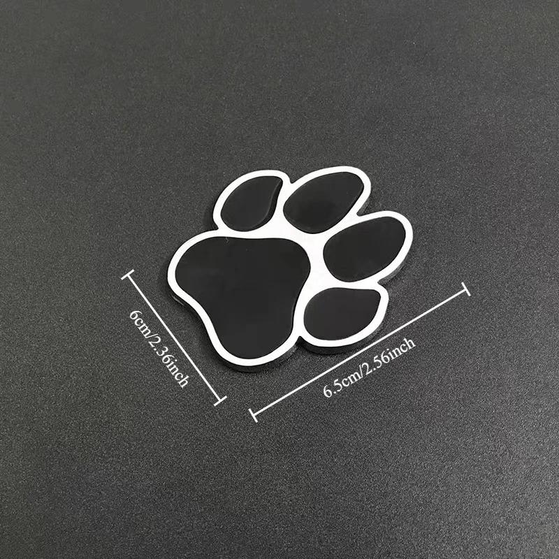 Car Foot Prints Sticker 2PCS - 3D Metal Paw Animal Badge Emblem, Bear Footprint Decals, Car Paw Stickers