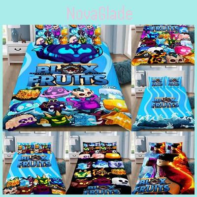 B Blox Fruits Pattern Digital Print Bedding Set With Active Dyeing For Bed