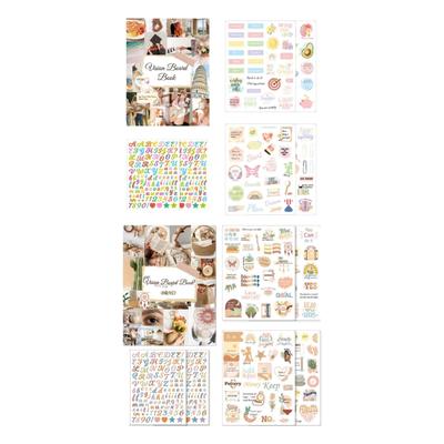 Künstlerischer Dekorativer Scrapbooking-Sticker für Erwachsene Studenten, Journaling-Stickerbuch Ästhetischer Sticker Scrapbooking-Sticker