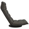 Floor Chair Swivel Dark Grey Fabric