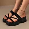 Women Slippers Trend Luxury Platform Slippers Woman Fashion Wedge Sandals Thick Sole Non Slip Beach Shoes Plus Size Slides Women