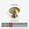 Antique Bronze Yellow Brass Cabinet Handle: Modern, Simple, Round Drawer Pull