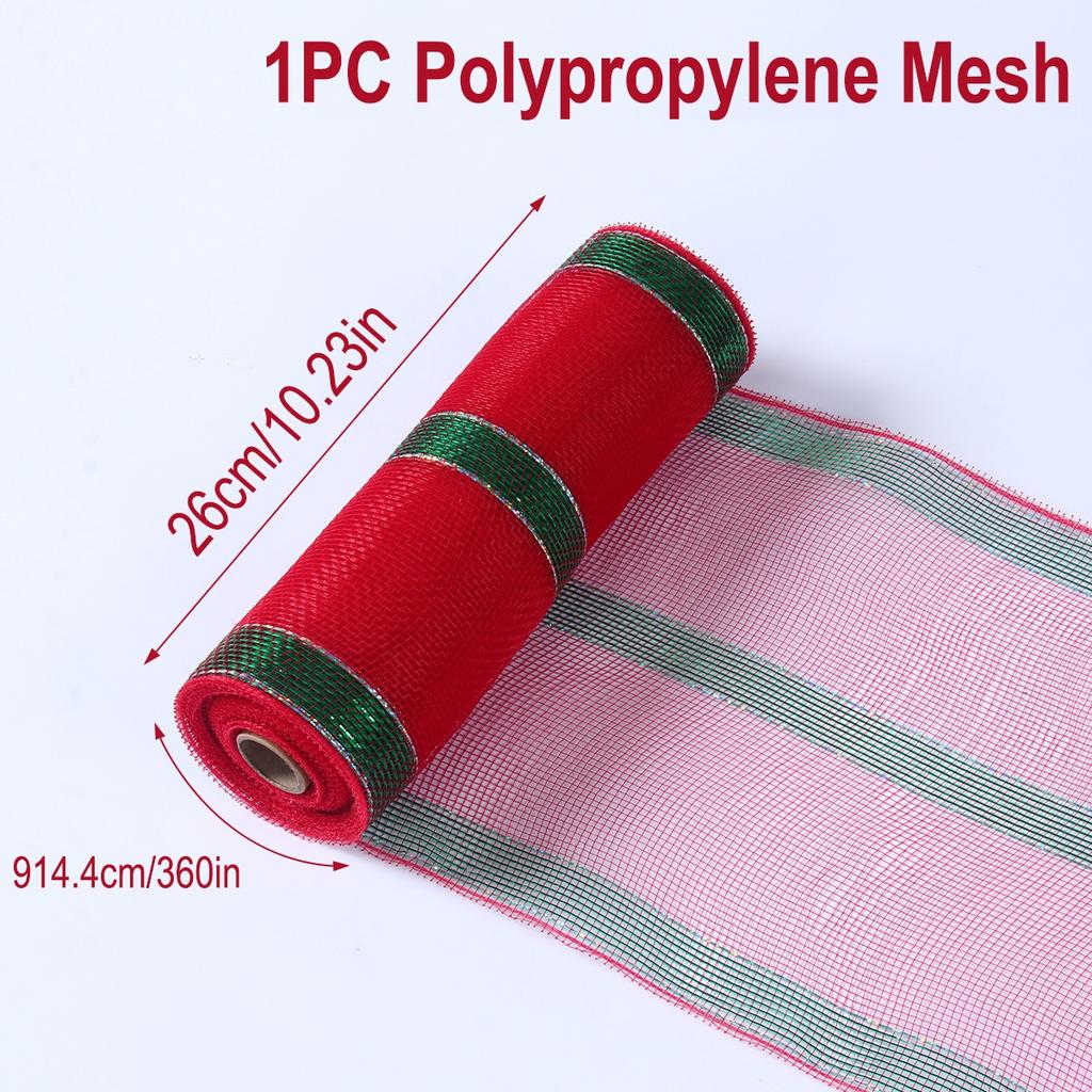 Christmas Mesh Tulle Roll Fabric Tree Pendant Merry Christmas Decor For Home 2025 Xmas Gifts DIY Craft Cristmas Navidad New Year