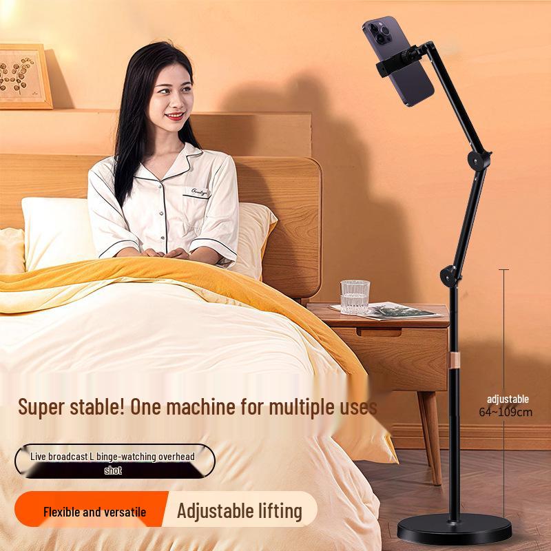 Live-Übertragungsständer für Mobiltelefone und Tablets mit Rädern - Rotierender, multifunktionaler Bodenhalter für Aufnahmen von oben