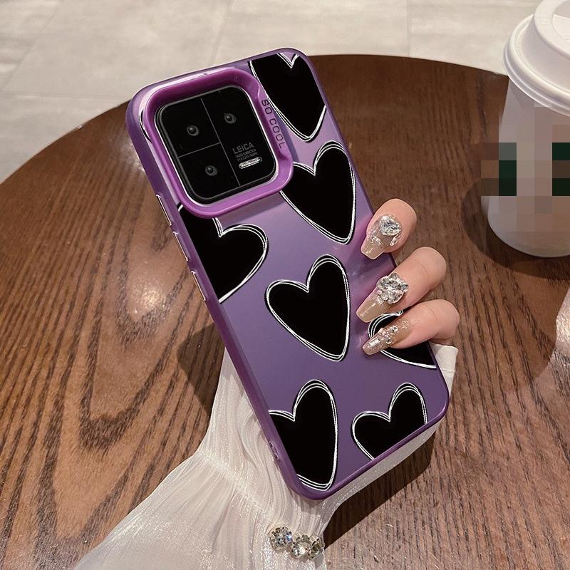 Couple Love Heart Case For iPhone 16 Pro Samsung A55 A35 S24 Xiaomi Redmi Note 13 Pro 14C Huawei Honor 200 Shockproof Phone Bumper Anti-Scratch Cover