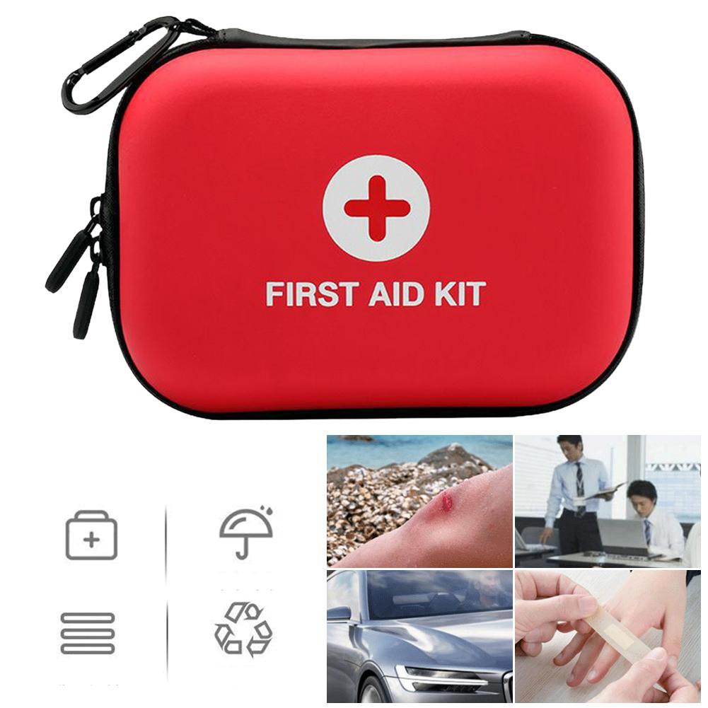 First Aid Kit Bag Empty First Aid Storage Box First Aid Hard Case Empty Small First Aid Bag for Household Outdoor Travel Camping