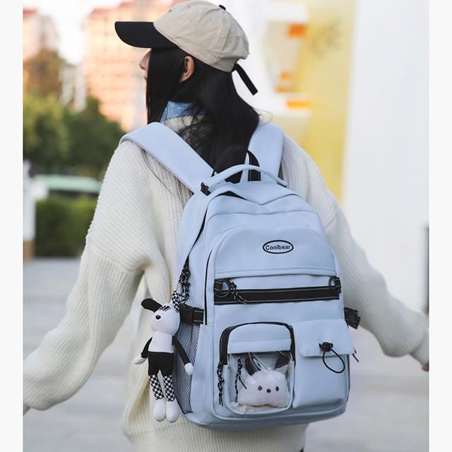 School bag new retro tooling school bag junior high school students large capacity backpack men trendy campus backpack women