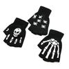 Skull Skeleton Half-finger Gloves Full Finger Gloves Fashion Accessories Halloween Luminous Mittens