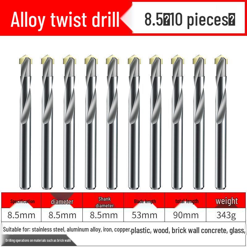 Premium Tungsten Steel Alloy Drill Bit - Super Hard, Stainless Steel Twist for Drilling