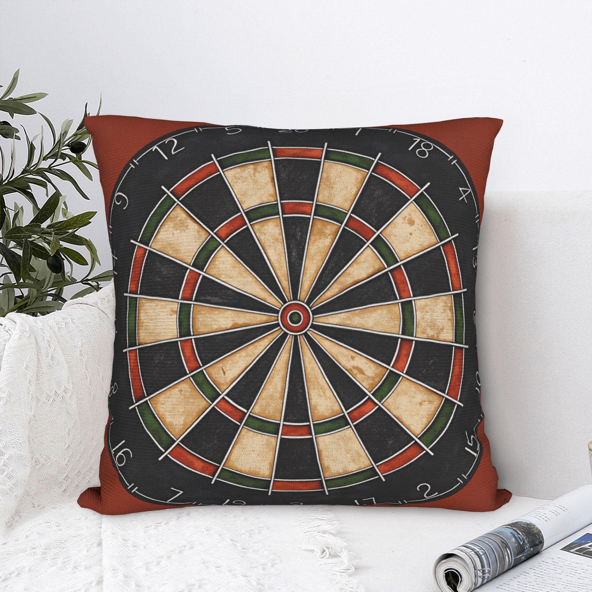 Fine Glasses Unisex Darts Board In Fire Pillow Cover Print Cushion Cover Fashion Pillow Case For Sofa Home Decor