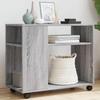 VidaXL Side Table with Wheels Sonoma Grey Engineered Wood 853151