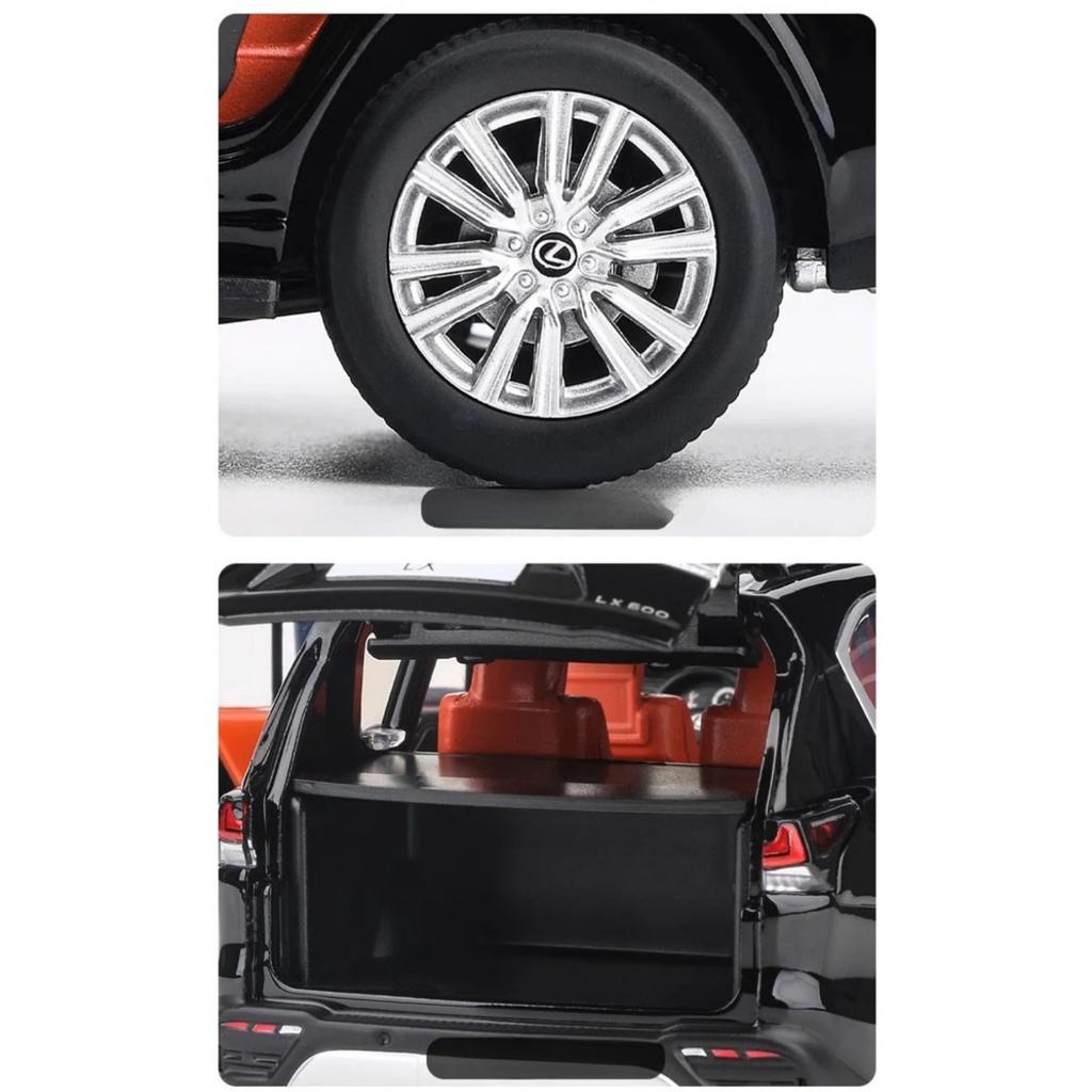 New 1/32 Lexus LX600 SUV Alloy Luxy Car Model Diecasts Metal Off-road Vehicles Car Model High Simulation with Light Childrens Toy Gift