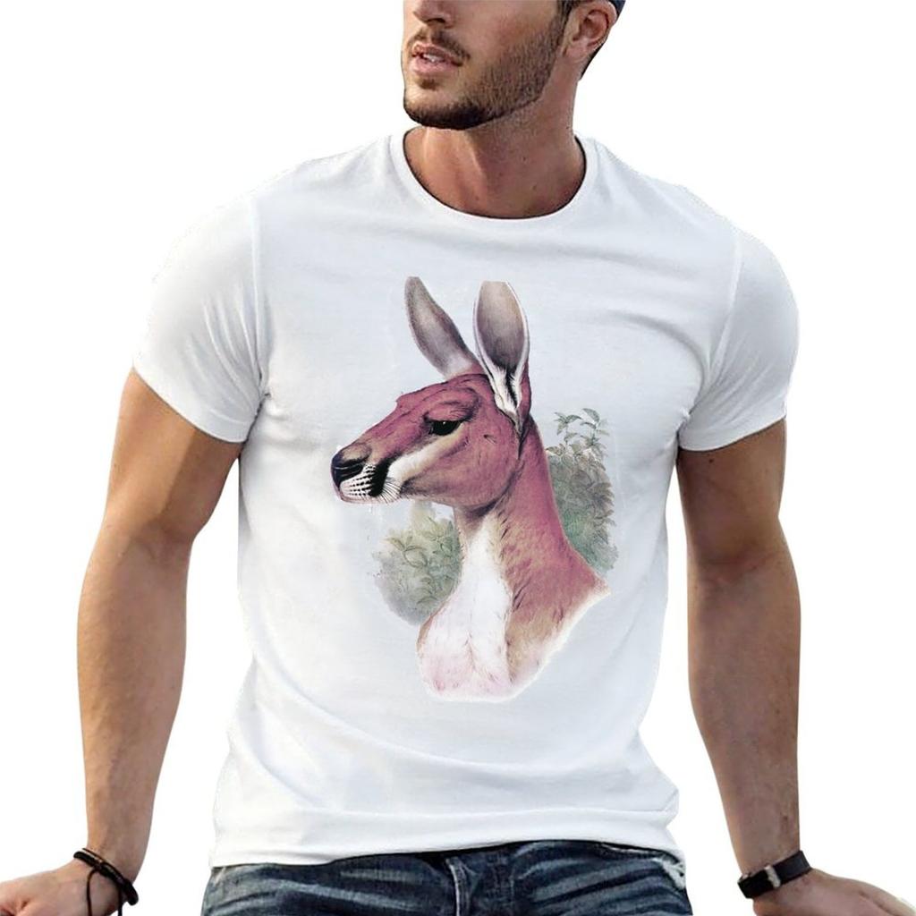 Red kangaroo portrait TShirt t shirt personalised Unisexs graphic t shirts Unisex t shirt cotton Tshirt