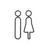 Creative Acrylic Toilet Sign Sticker Men Women DIY Washroom Sign Sticker Accessories Black Gold Silver WC Signage Board Hotel