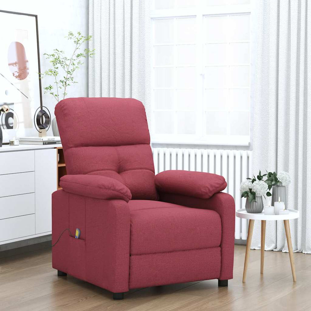 Massage Armchair Bordeaux Fabric