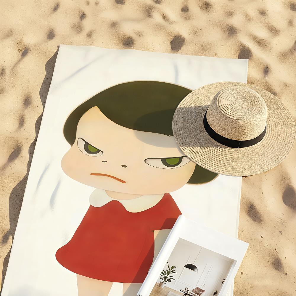 Yoshitomo Nara Art Towel Quick Drying Beach Towels Are Suitable For Swimming Pools Camping Yoga And The Gym